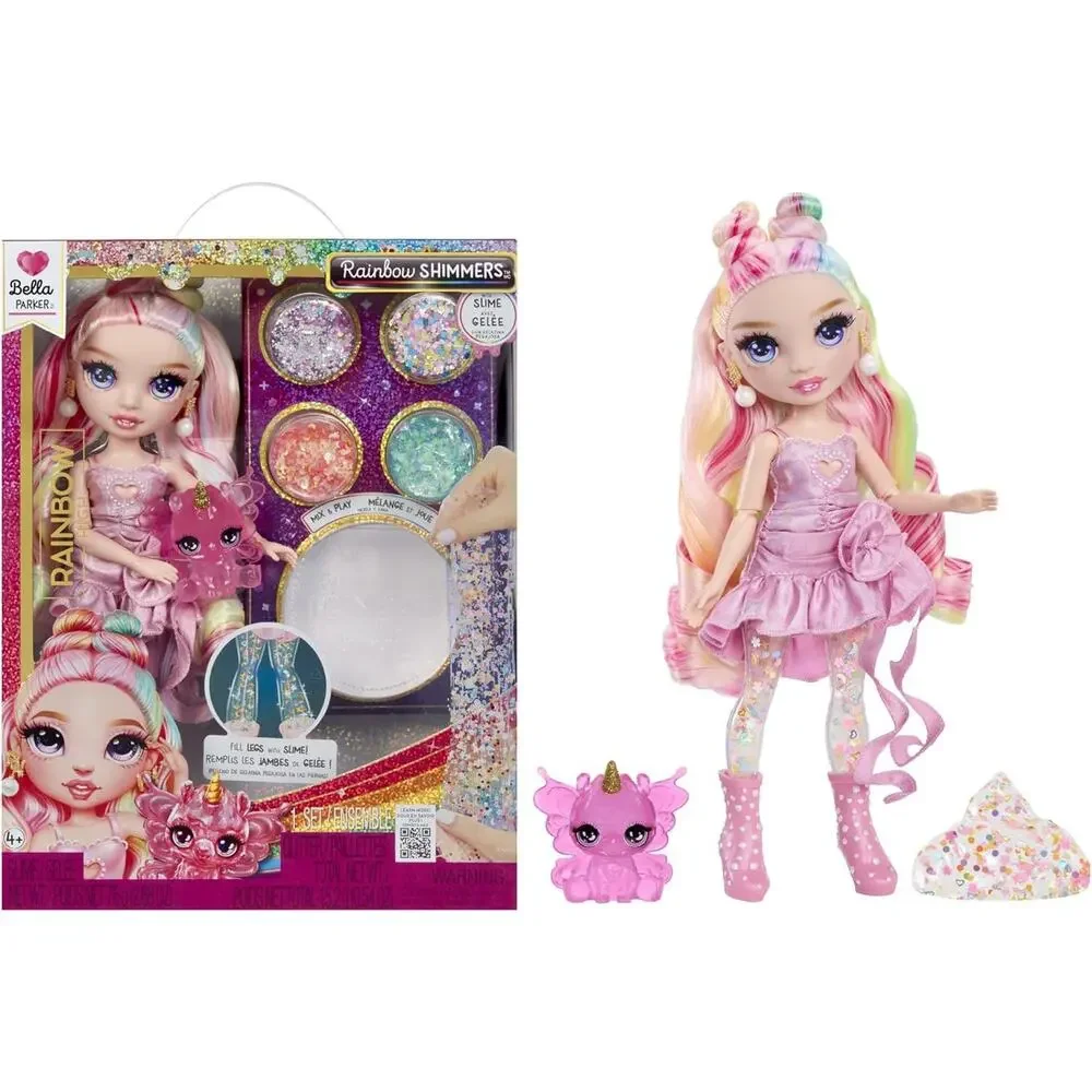 CoRainbow High Rainbow Shimmers with Slime - Bella Pink - 28cm Fashion Doll NWT